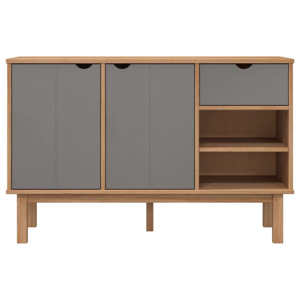 Sideboard OTTA Brown and Gray 44.9"x16.9"x28.9" Solid Wood Pine at Set Shop and Smile