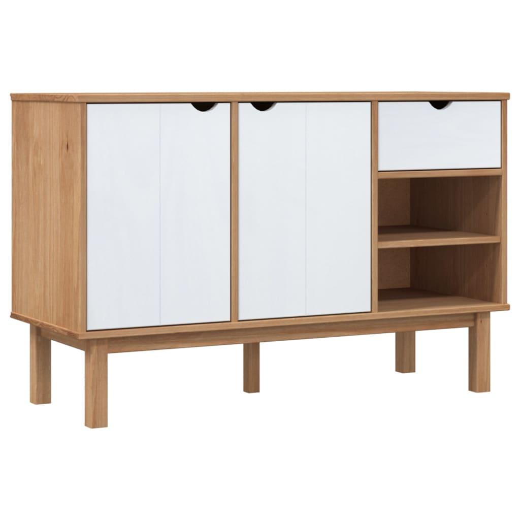 Sideboard OTTA Brown and White 44.9"x16.9"x28.9" Solid Wood Pine at Set Shop and Smile