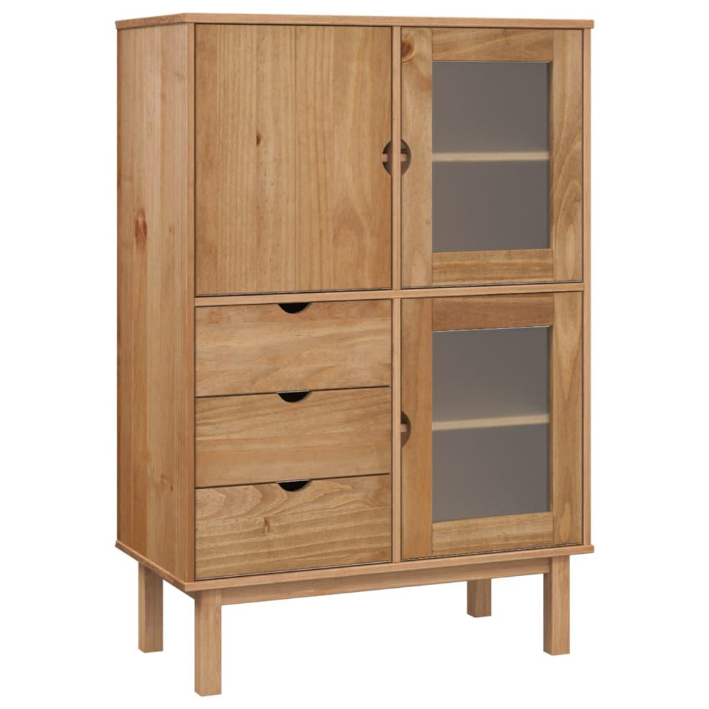 Highboard OTTA 33.5"x16.9"x49.2" Solid Wood Pine at Set Shop and Smile