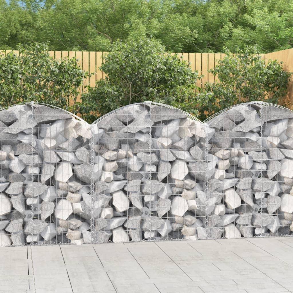 Arched Gabion Basket 39.4"x11.8"x39.4"/47.2" Galvanized Iron at Set Shop and Smile