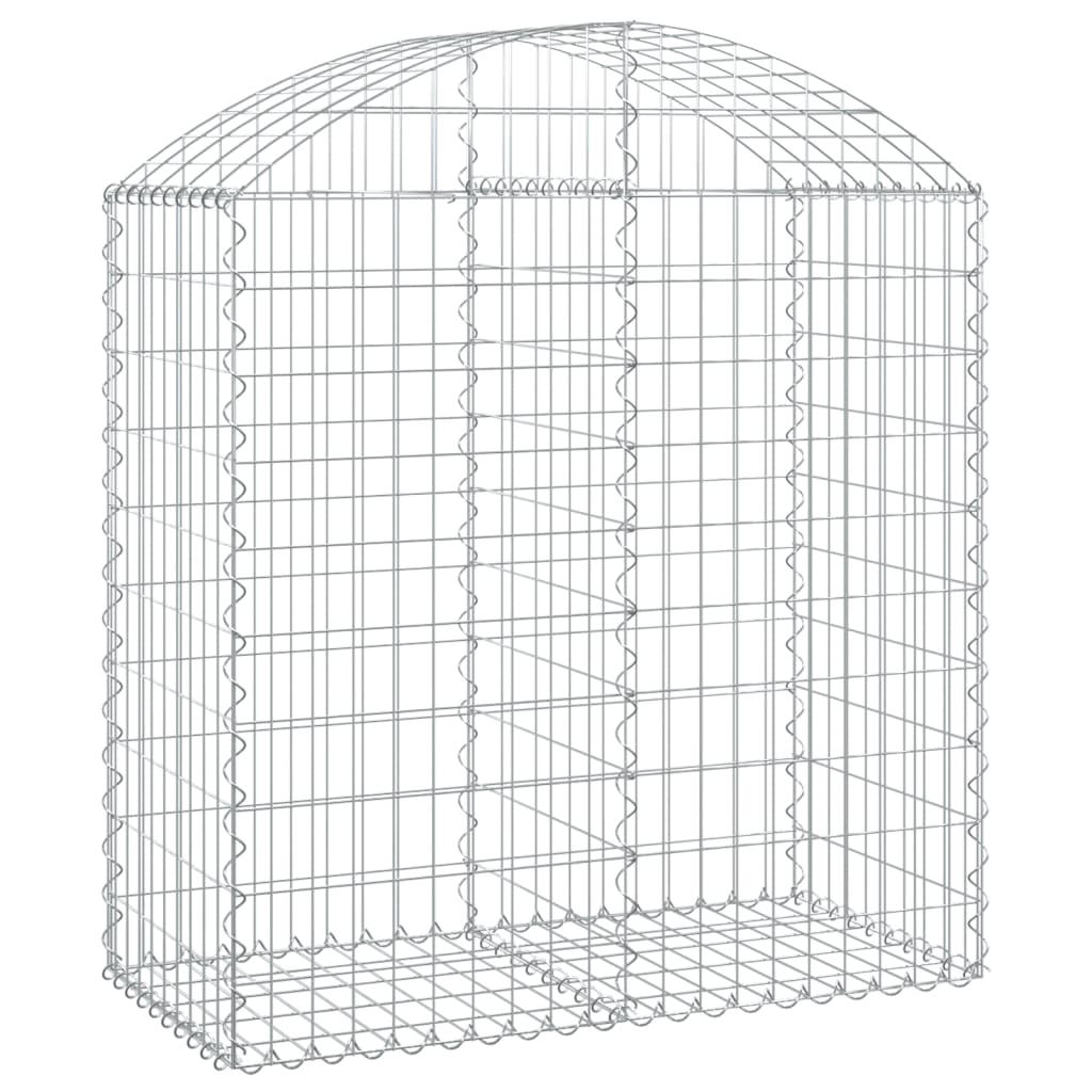 Arched Gabion Basket 39.4"x19.7"x39.4"/47.2" Galvanized Iron at Set Shop and Smile