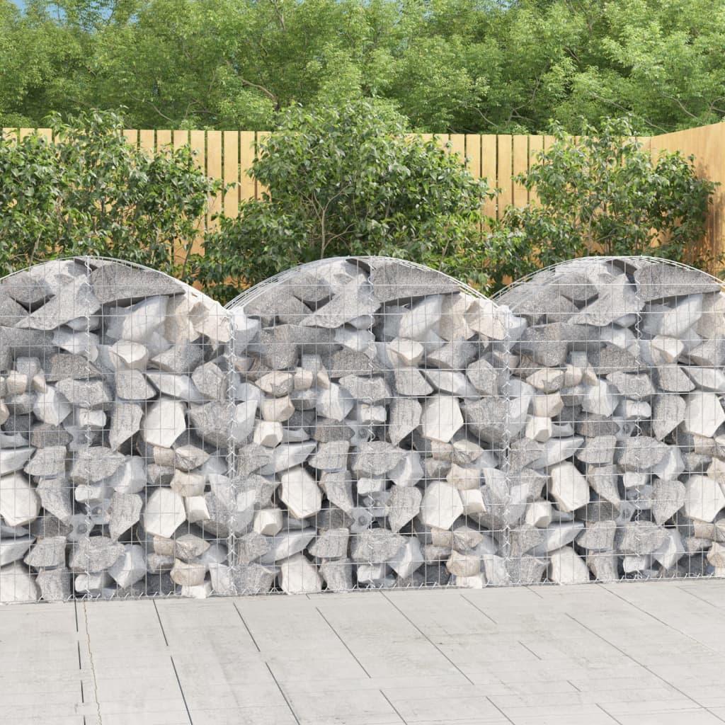 Arched Gabion Basket 39.4"x19.7"x39.4"/47.2" Galvanized Iron at Set Shop and Smile
