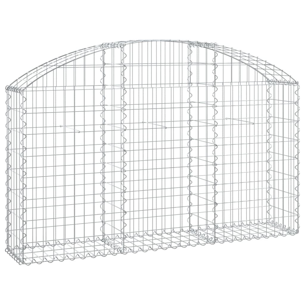 Arched Gabion Basket 59.1"x11.8"x31.5"/39.4" Galvanized Iron at Set Shop and Smile
