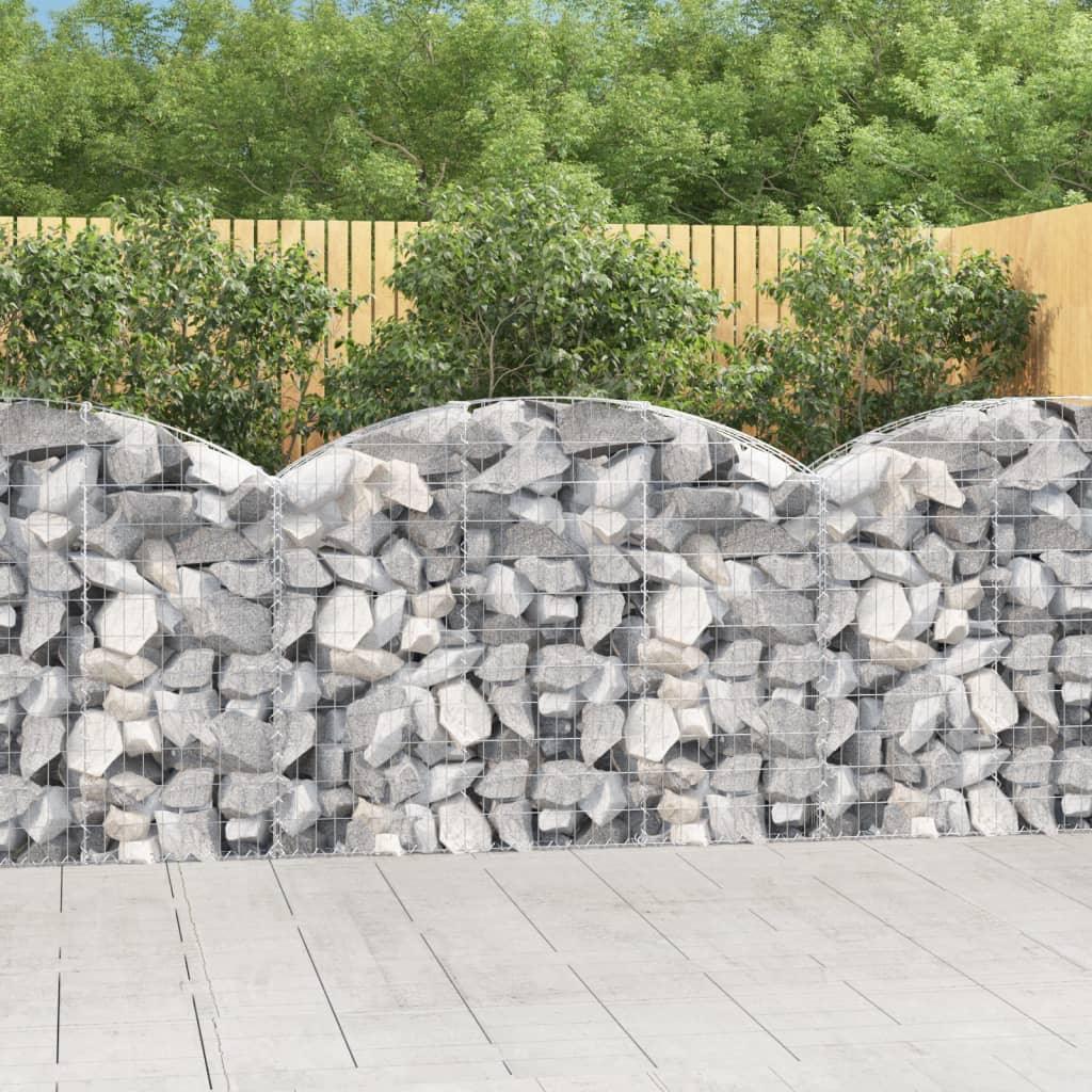 Arched Gabion Basket 59.1"x11.8"x39.4"/47.2" Galvanized Iron at Set Shop and Smile