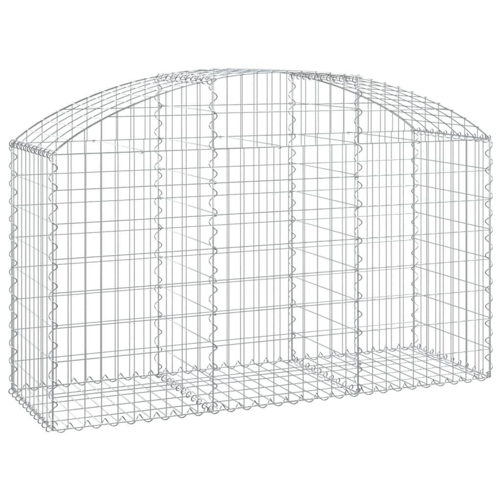 Arched Gabion Basket 59.1"x19.7"x31.5"/39.4" Galvanized Iron at Set Shop and Smile
