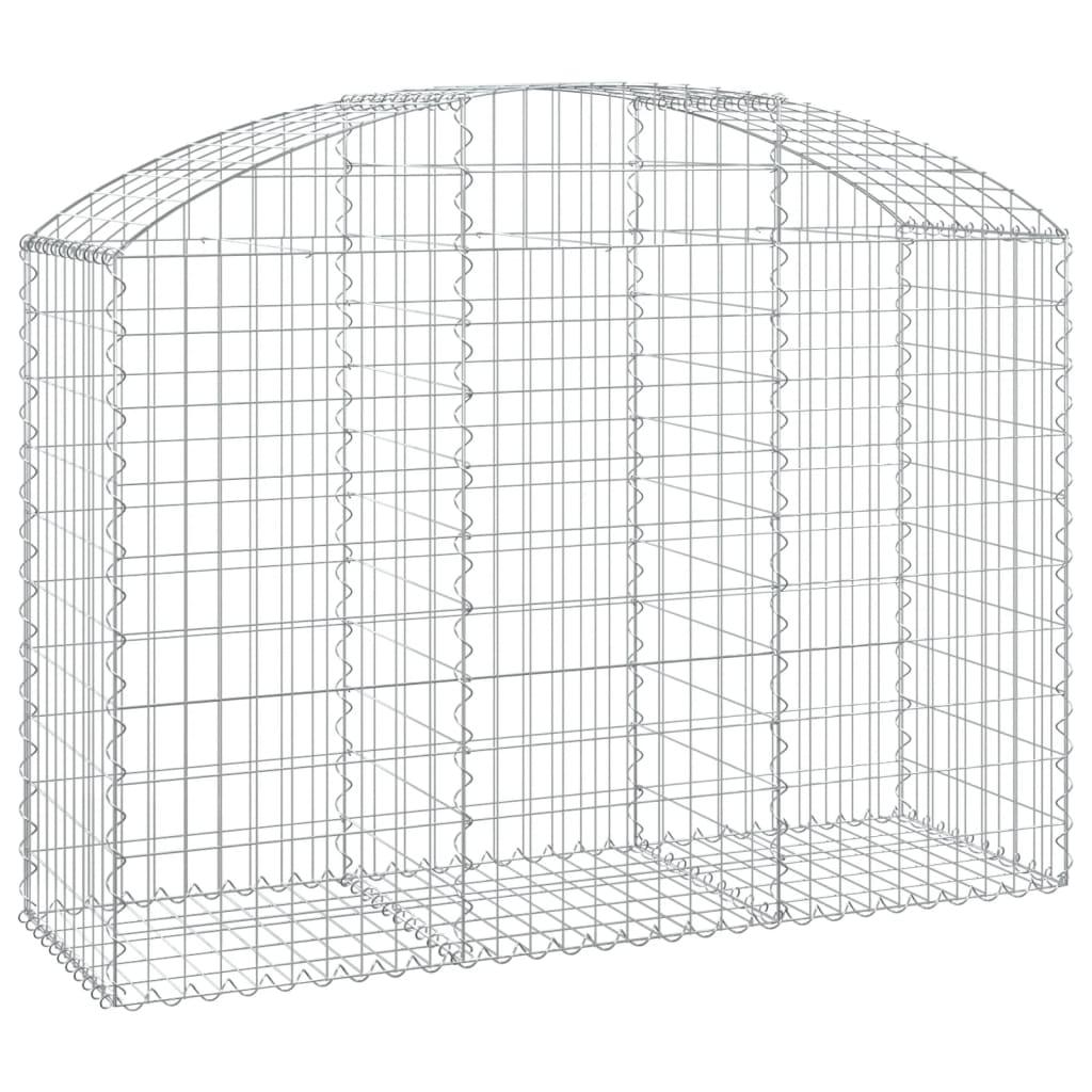 Arched Gabion Basket 59.1"x19.7"x39.4"/47.2" Galvanized Iron at Set Shop and Smile