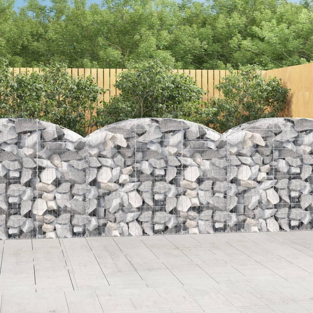 Arched Gabion Basket 59.1"x19.7"x39.4"/47.2" Galvanized Iron at Set Shop and Smile