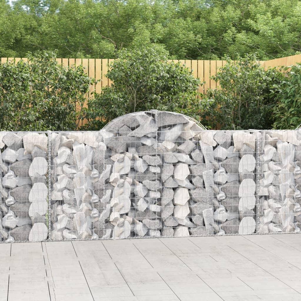 Arched Gabion Basket 78.7"x11.8"x39.4"/47.2" Galvanized Iron at Set Shop and Smile