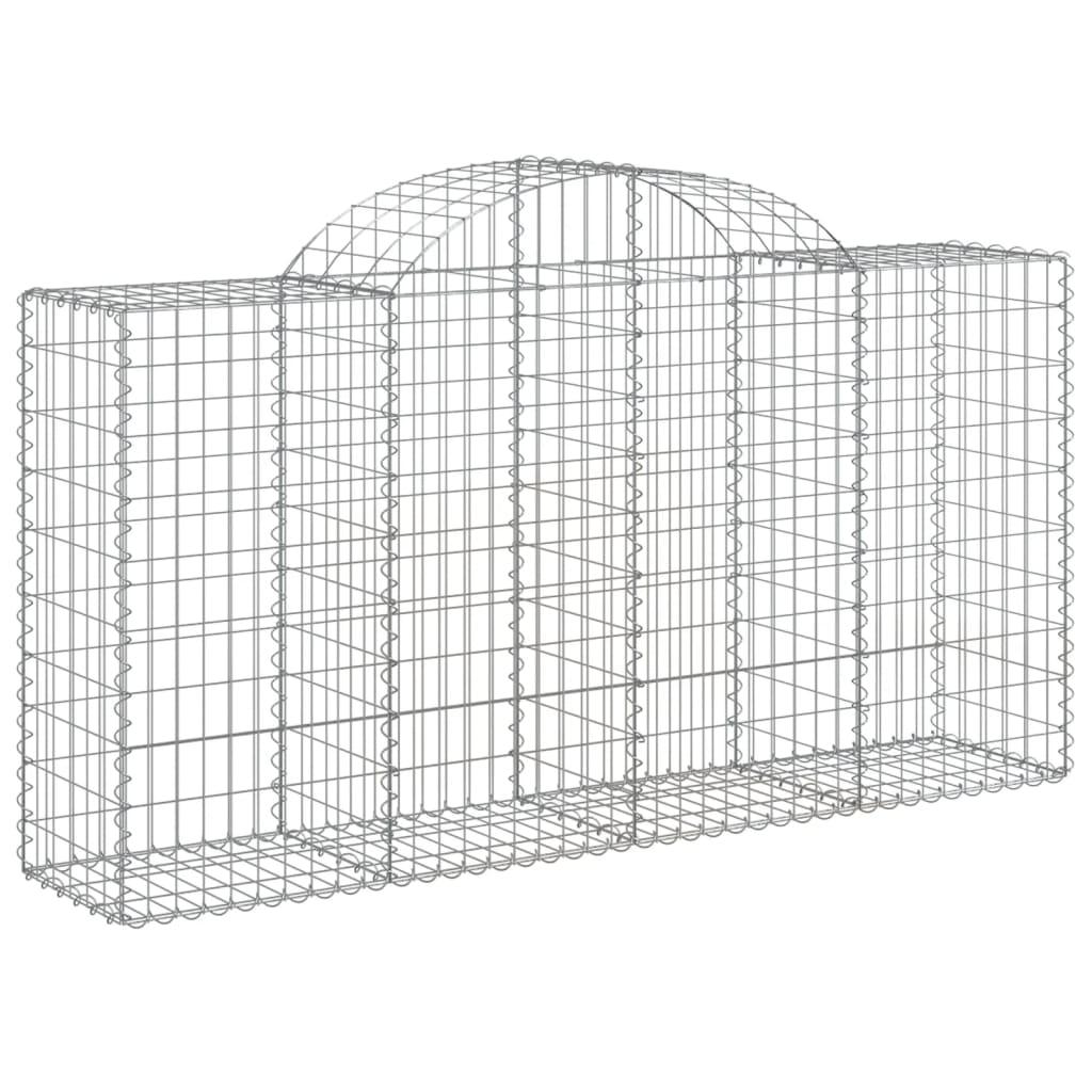 Arched Gabion Basket 78.7"x19.7"x39.4"/47.2" Galvanized Iron at Set Shop and Smile