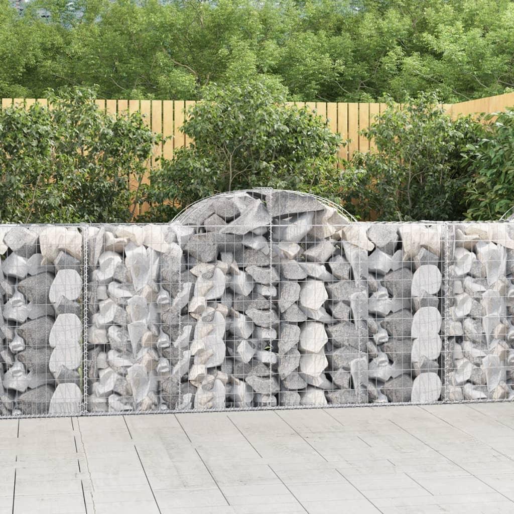 Arched Gabion Basket 78.7"x19.7"x39.4"/47.2" Galvanized Iron at Set Shop and Smile