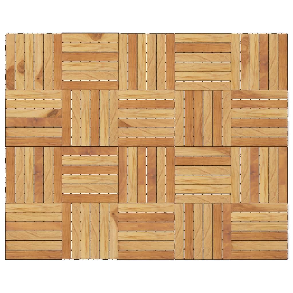 Decking Tiles 20 pcs 11.8"x11.8" Solid Wood Teak Vertical Pattern at Set Shop and Smile