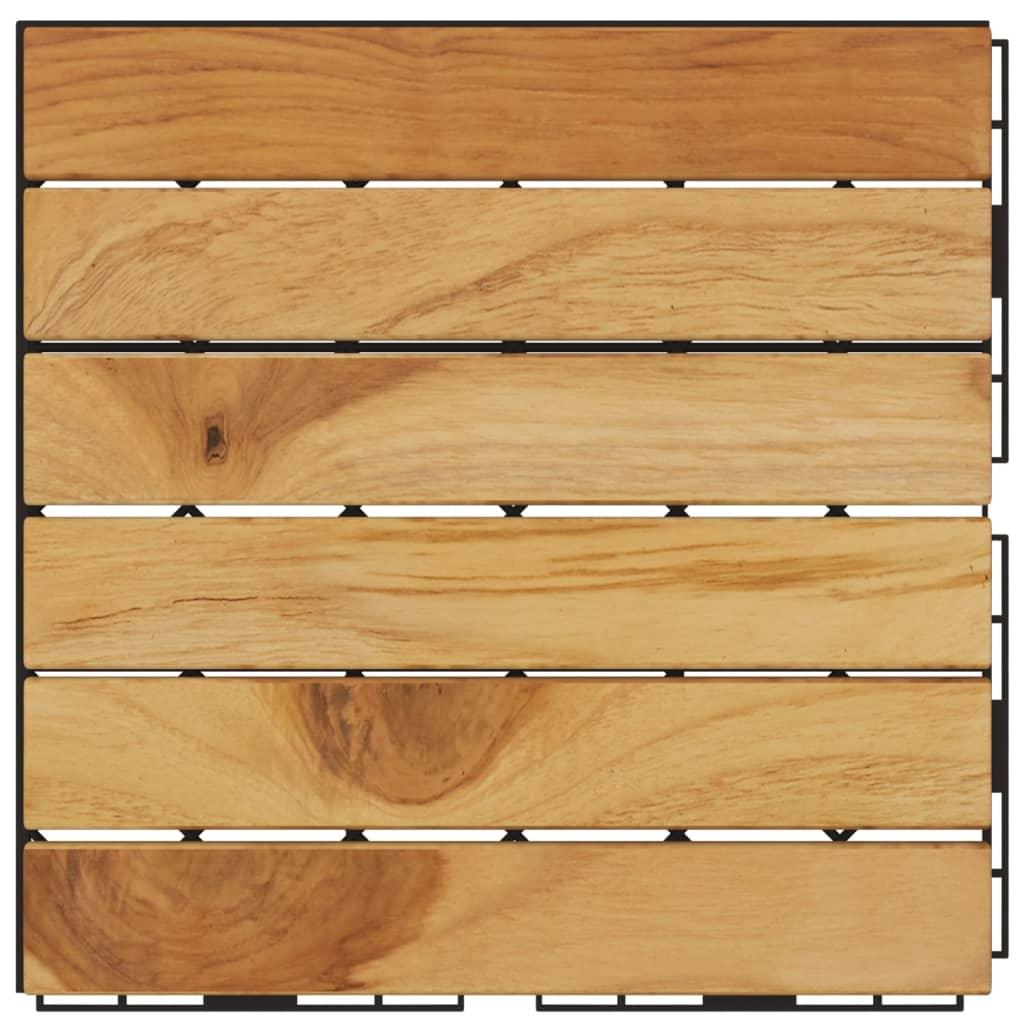 Decking Tiles 20 pcs 11.8"x11.8" Solid Wood Teak Vertical Pattern at Set Shop and Smile