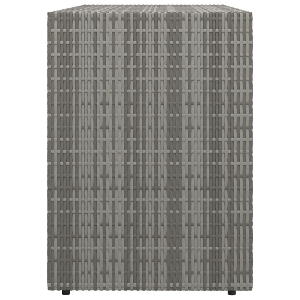 Garden Storage Cabinet Gray 39.4"x21.9"x31.5" Poly Rattan at Set Shop and Smile