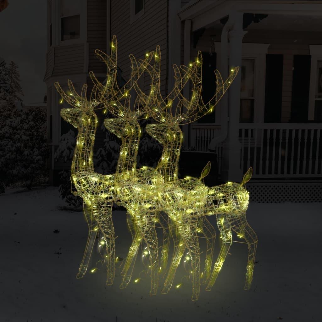 Acrylic Reindeer Christmas Decorations 3 pcs 47.2" Warm White at Set Shop and Smile