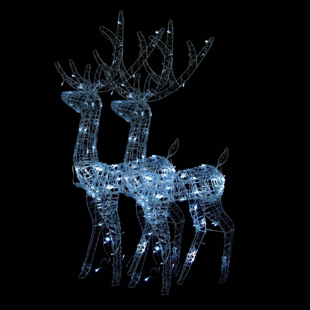 Acrylic Reindeer Christmas Decorations 2 pcs 47.2" Cold White at Set Shop and Smile