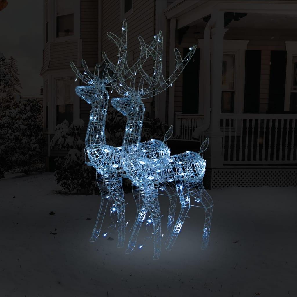 Acrylic Reindeer Christmas Decorations 2 pcs 47.2" Cold White at Set Shop and Smile