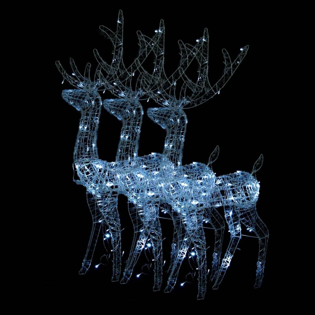 Acrylic Reindeer Christmas Decorations 3 pcs 47.2" Cold White at Set Shop and Smile