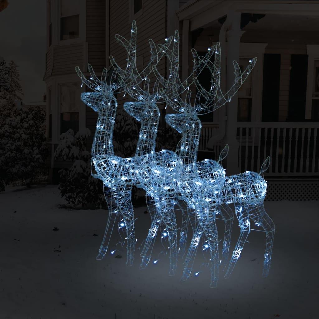 Acrylic Reindeer Christmas Decorations 3 pcs 47.2" Cold White at Set Shop and Smile