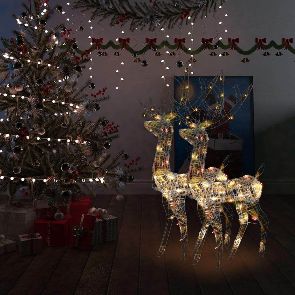 Acrylic Reindeer Christmas Decorations 2 pcs 47.2" Multicolor at Set Shop and Smile