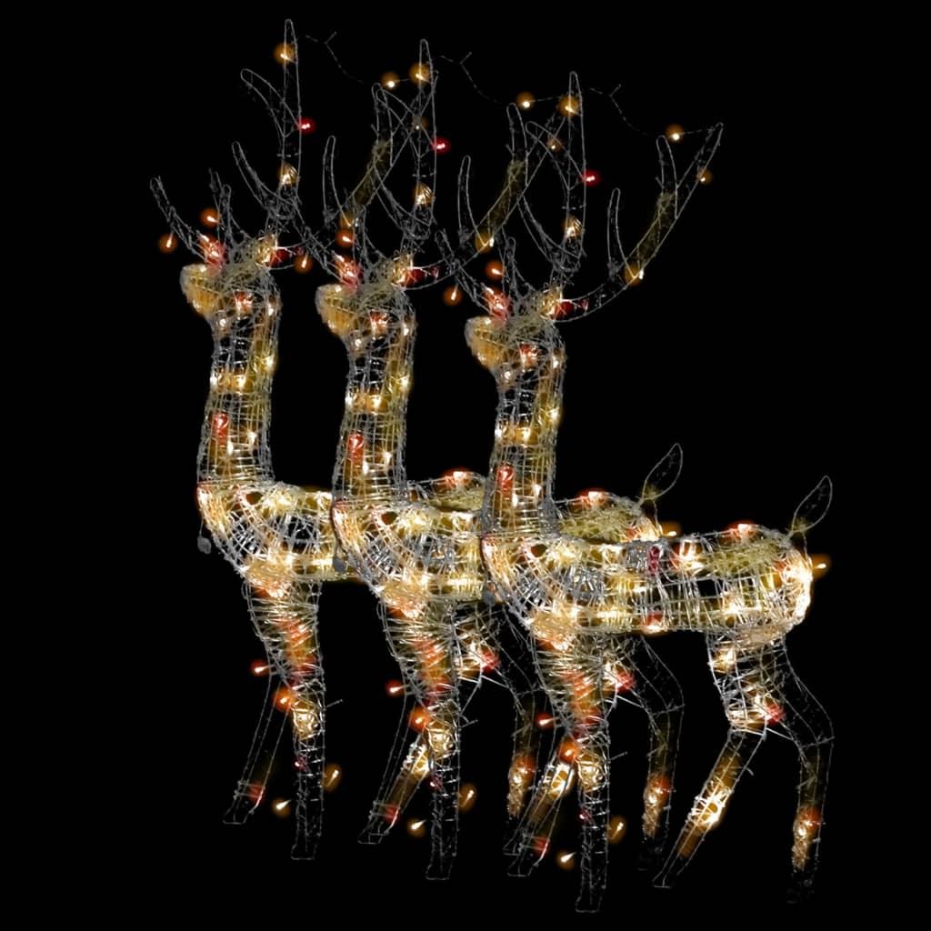 Acrylic Reindeer Christmas Decorations 3 pcs 47.2" Multicolor at Set Shop and Smile