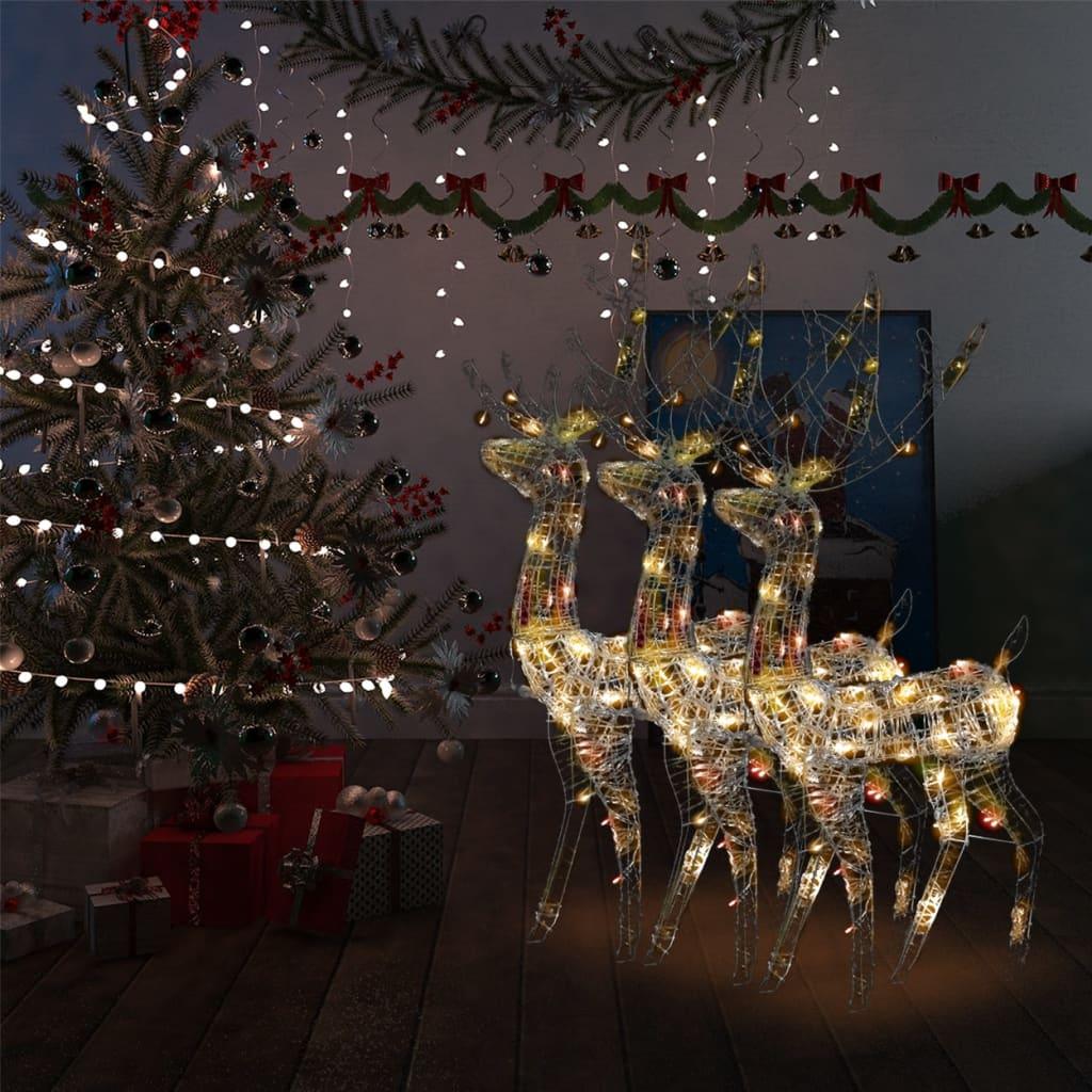 Acrylic Reindeer Christmas Decorations 3 pcs 47.2" Multicolor at Set Shop and Smile