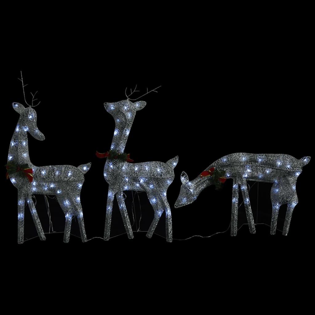 Christmas Reindeers 6 pcs Silver Cold White Mesh at Set Shop and Smile