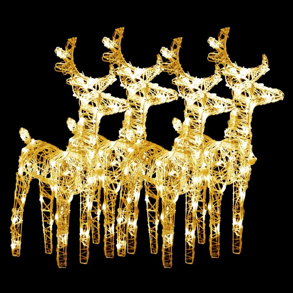 Christmas Reindeers 4 pcs Warm White 160 LEDs Acrylic at Set Shop and Smile