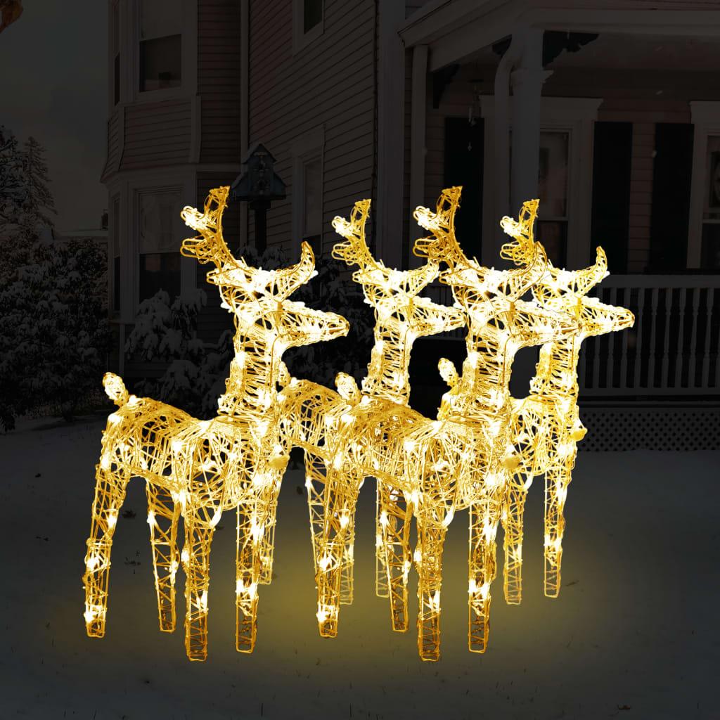Christmas Reindeers 4 pcs Warm White 160 LEDs Acrylic at Set Shop and Smile