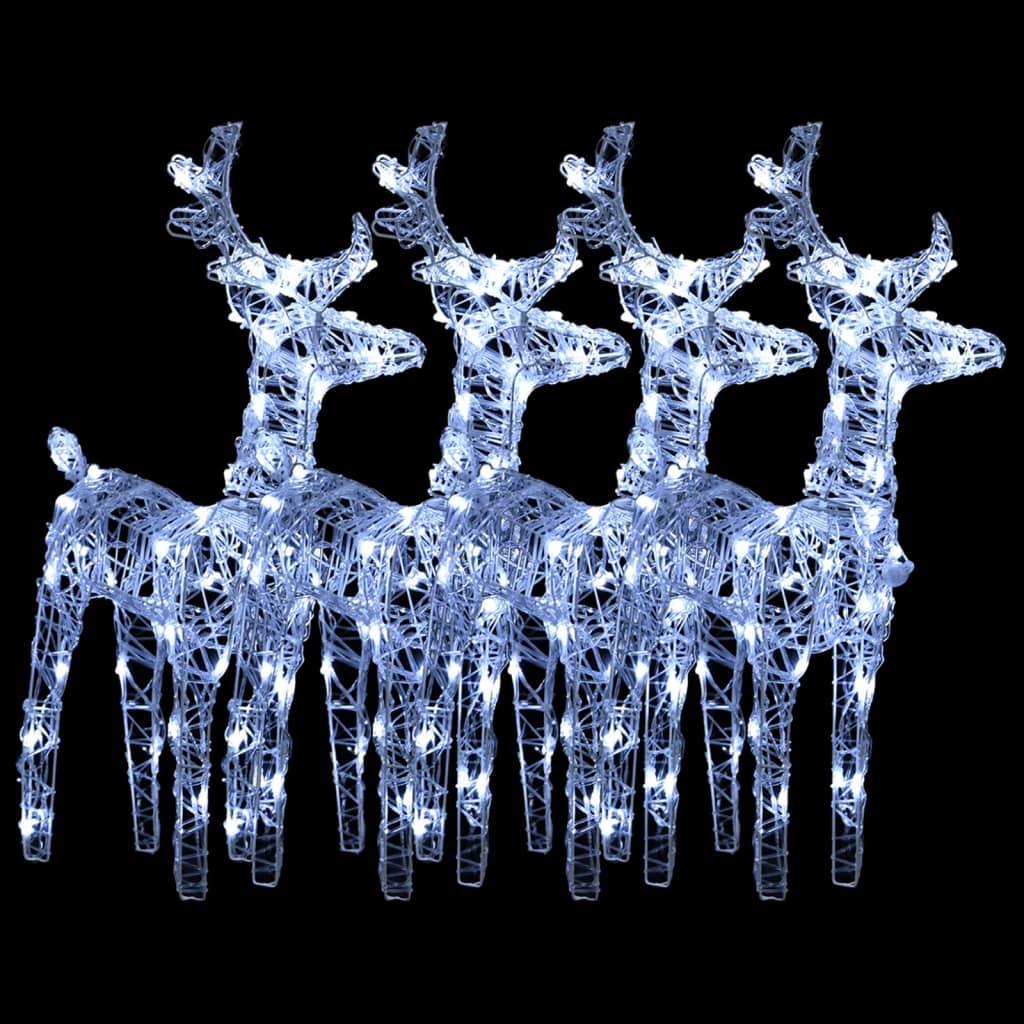 Christmas Reindeers 4 pcs Cold White 160 LEDs Acrylic at Set Shop and Smile
