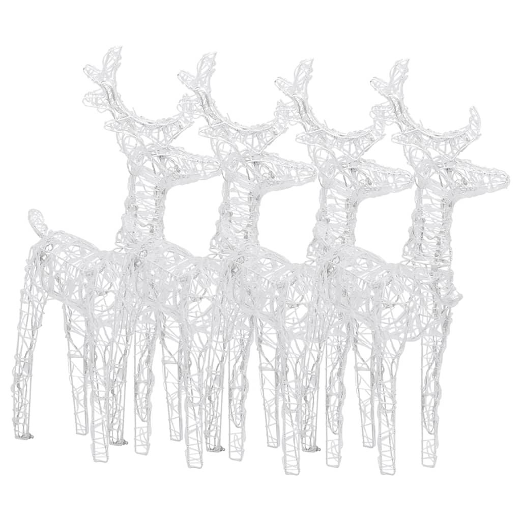 Christmas Reindeers 4 pcs Cold White 160 LEDs Acrylic at Set Shop and Smile