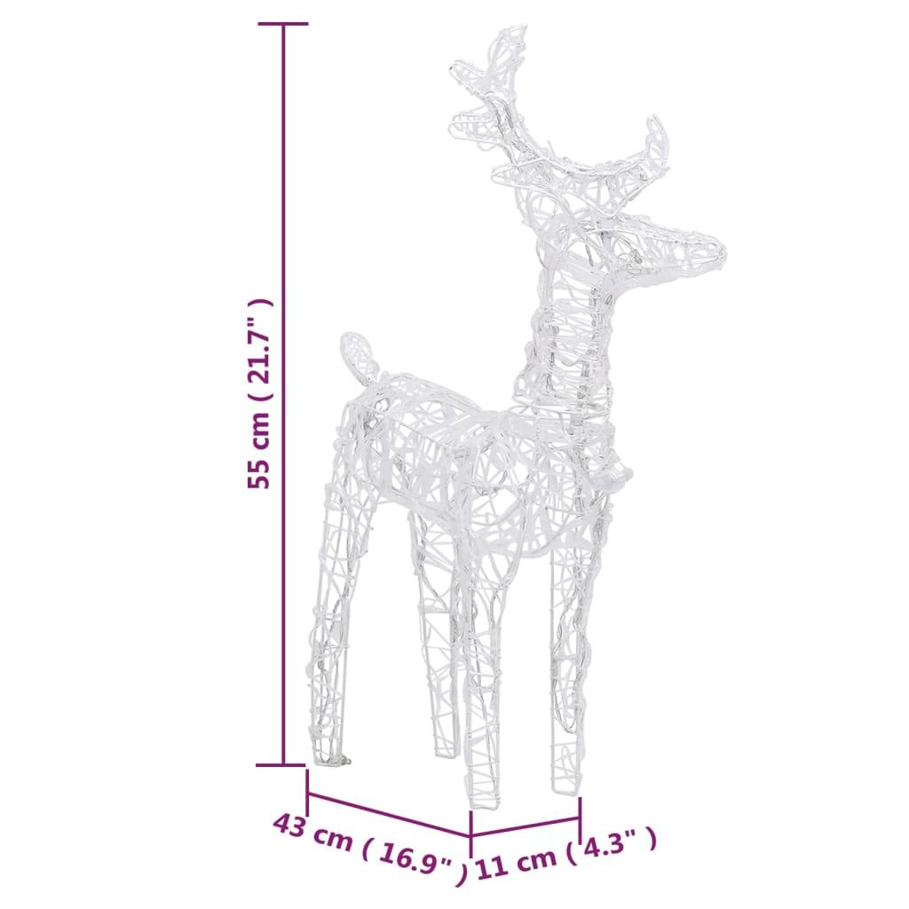 Christmas Reindeers 4 pcs Cold White 160 LEDs Acrylic at Set Shop and Smile