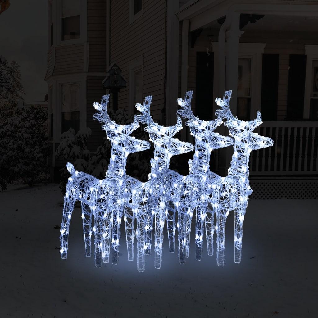 Christmas Reindeers 4 pcs Cold White 160 LEDs Acrylic at Set Shop and Smile