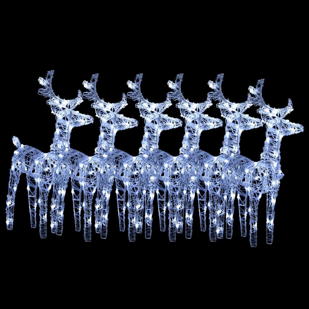 Christmas Reindeers 6 pcs Cold White 240 LEDs Acrylic at Set Shop and Smile