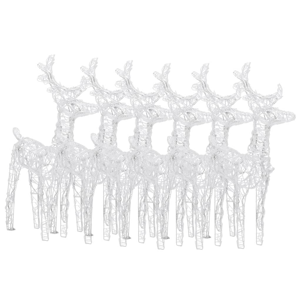Christmas Reindeers 6 pcs Cold White 240 LEDs Acrylic at Set Shop and Smile