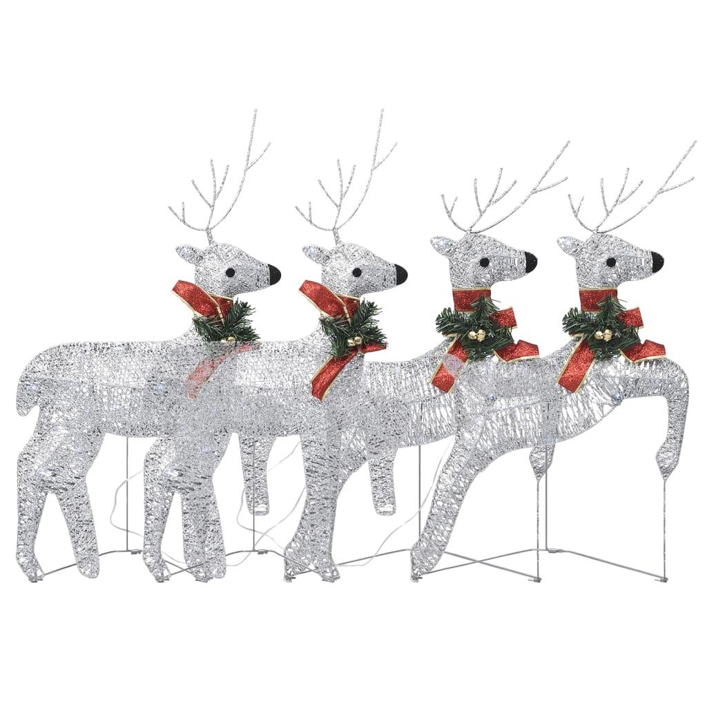 Christmas Reindeers 4 pcs Silver 80 LEDs at Set Shop and Smile