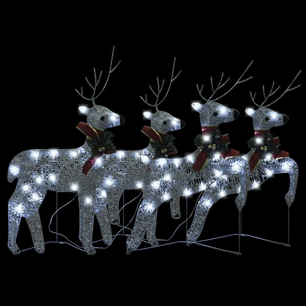 Christmas Reindeers 4 pcs Silver 80 LEDs at Set Shop and Smile