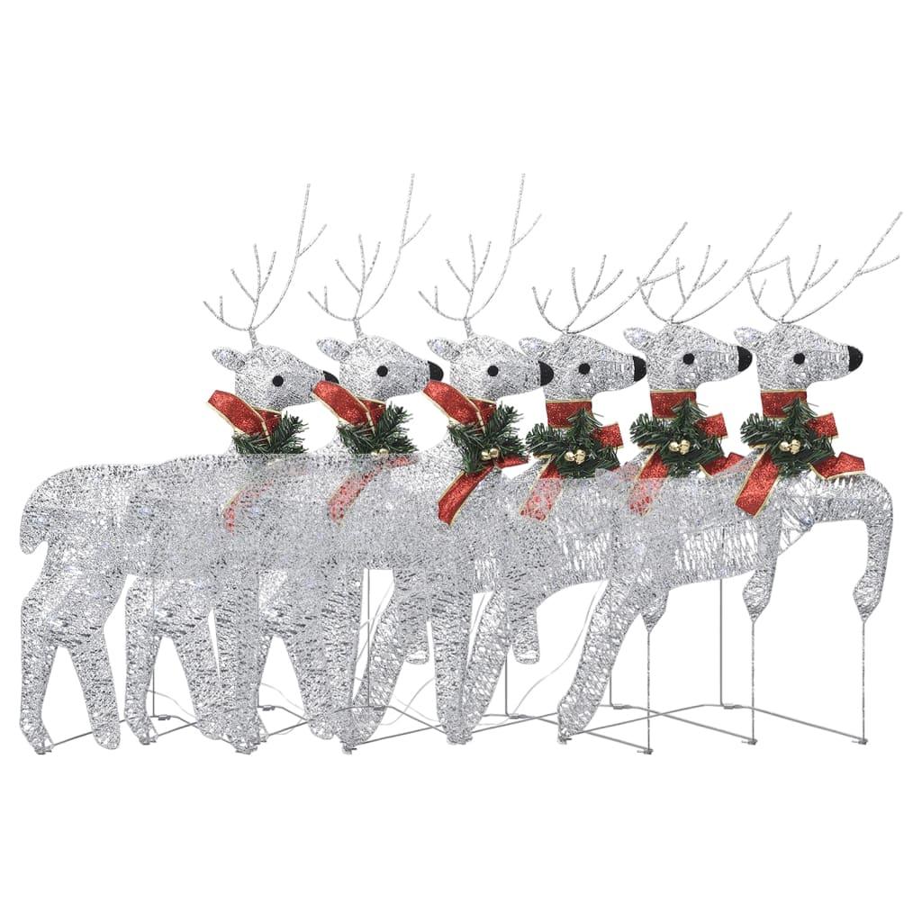 Christmas Reindeers 6 pcs Silver 120 LEDs at Set Shop and Smile