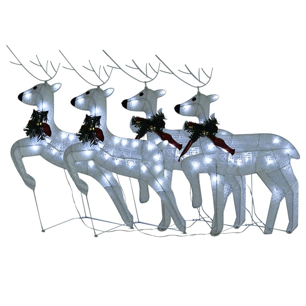 Christmas Reindeers 4 pcs White 80 LEDs at Set Shop and Smile