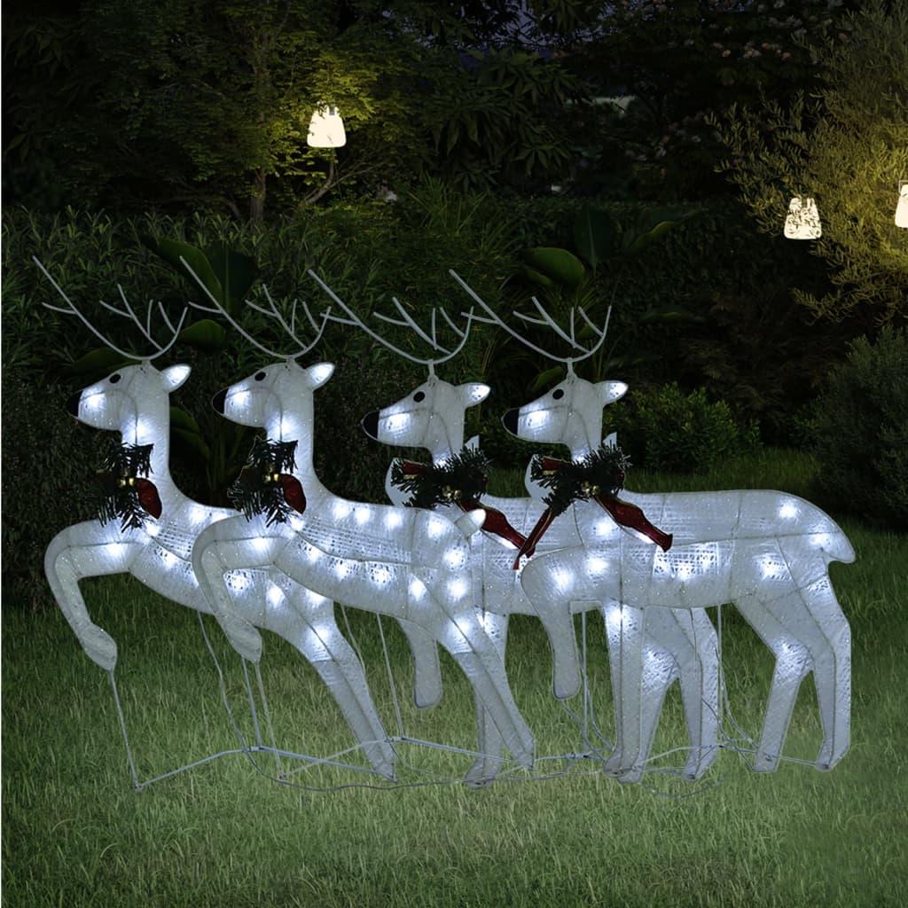 Christmas Reindeers 4 pcs White 80 LEDs at Set Shop and Smile