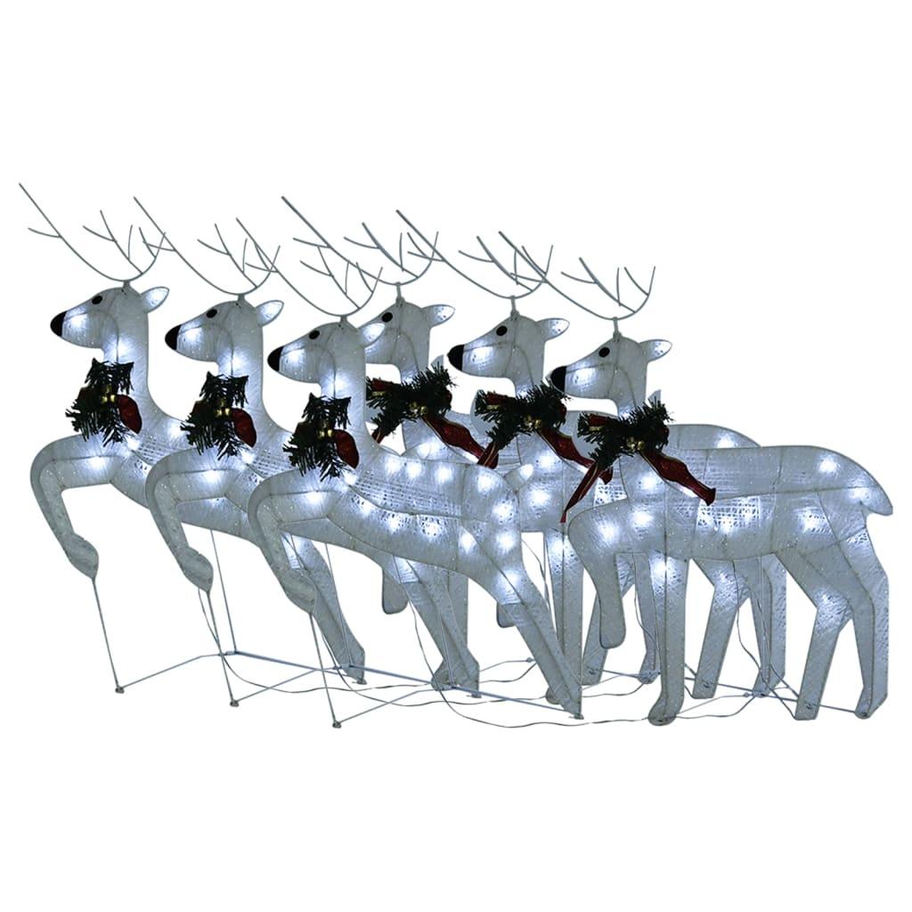Christmas Reindeers 6 pcs White 120 LEDs at Set Shop and Smile