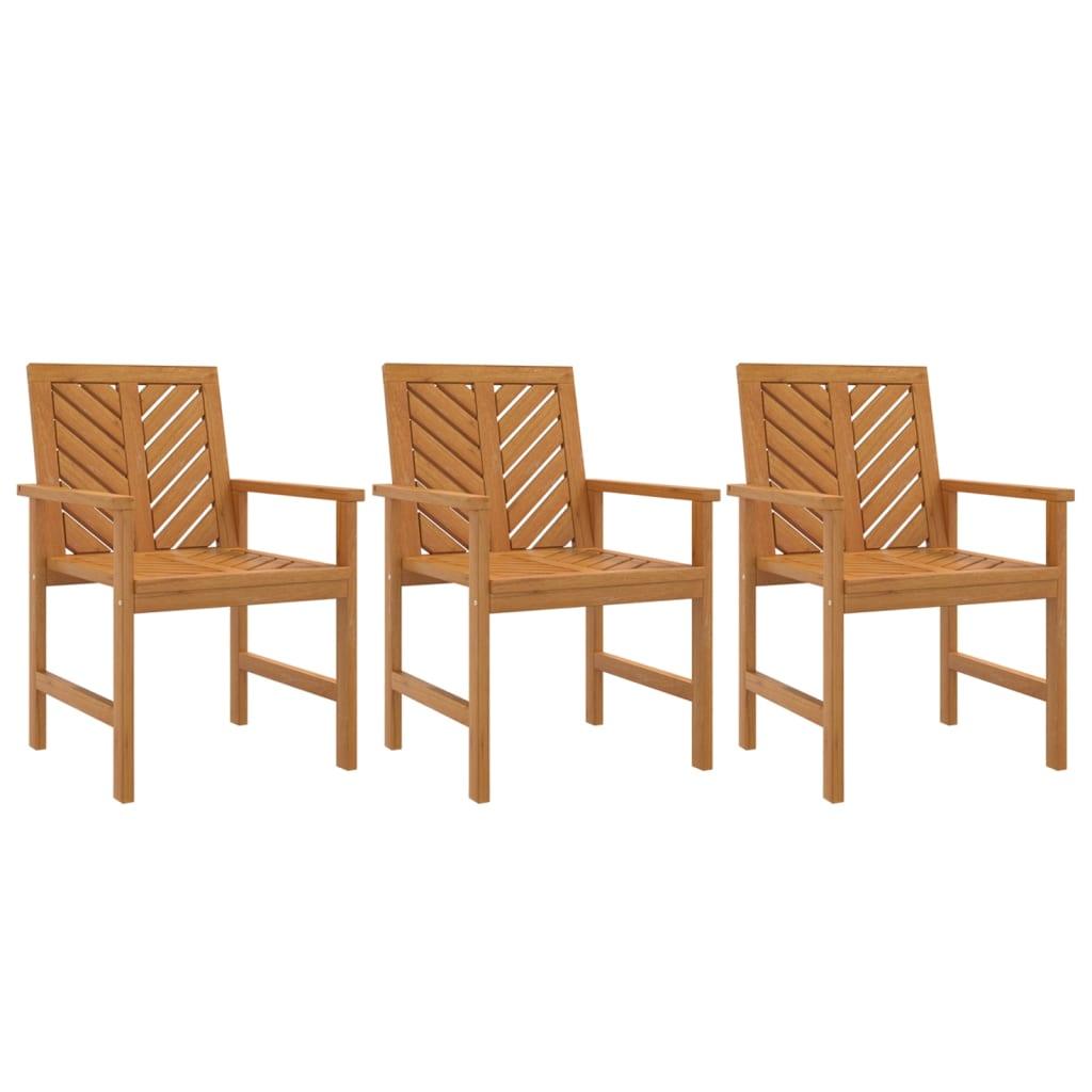 Patio Dining Chairs 3 pcs Solid Wood Acacia at Set Shop and Smile