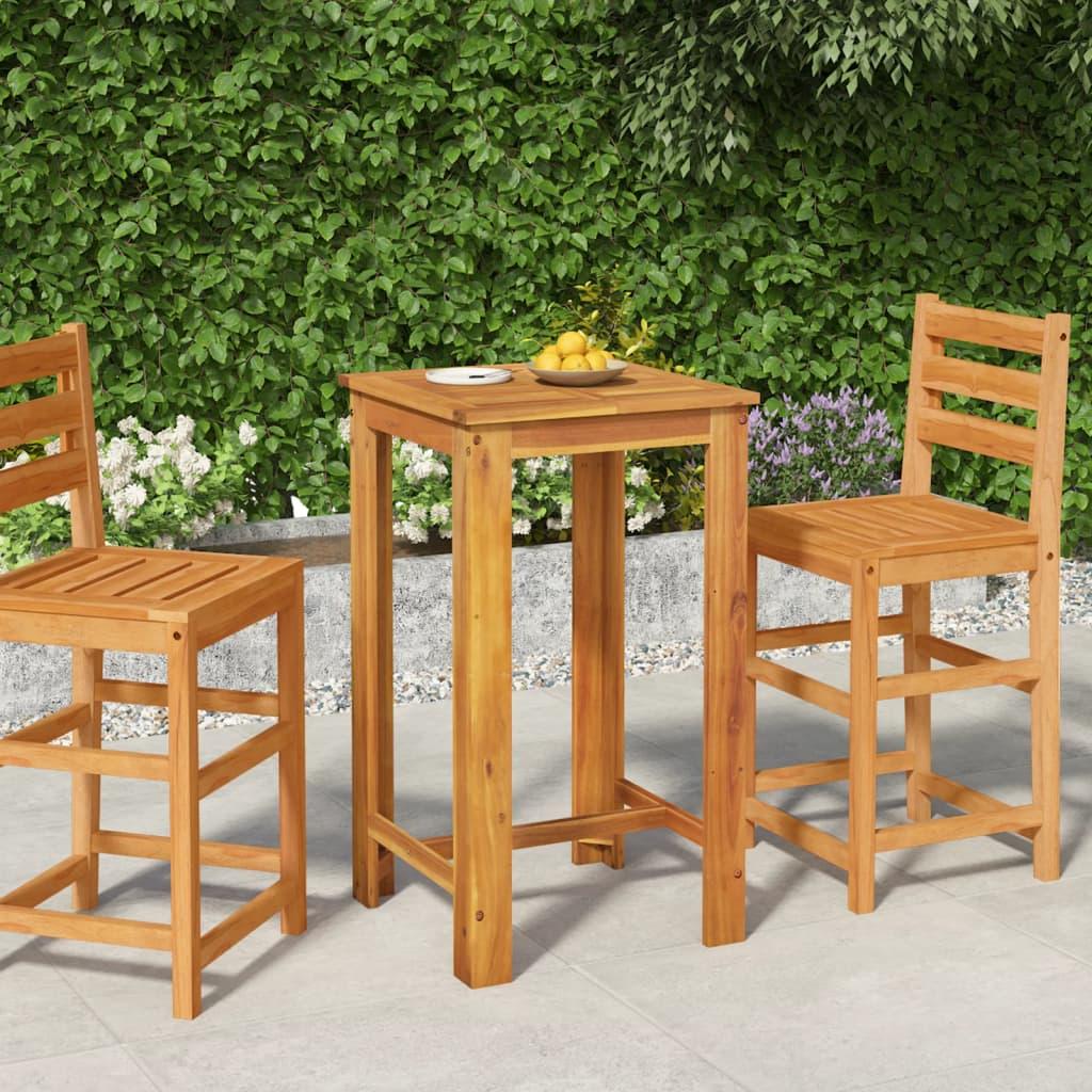 Patio Bar Table 23.6"x23.6"x41.3" Solid Wood Acacia at Set Shop and Smile