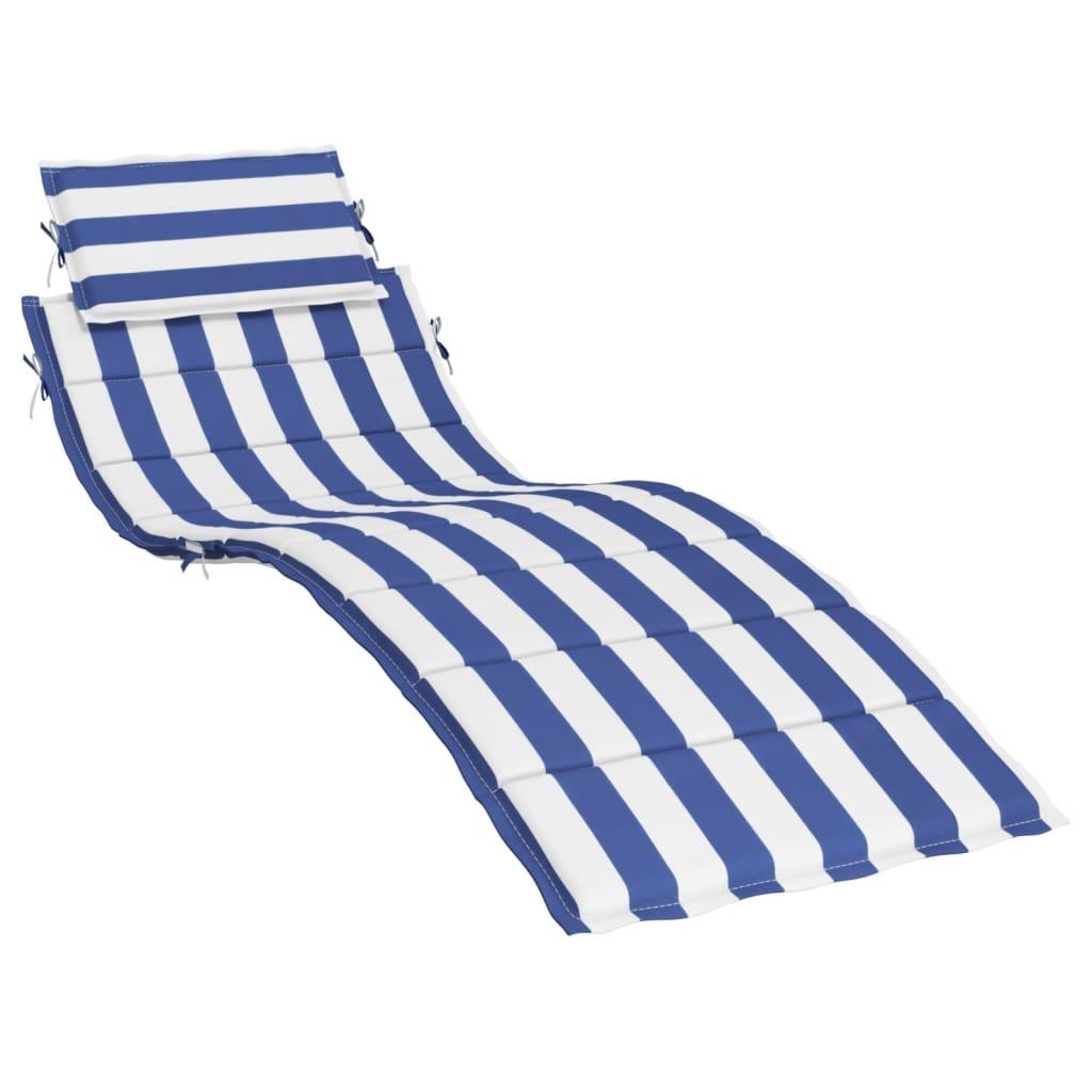 Sun Lounger Cushion Blue&White Stripe Oxford Fabric at Set Shop and Smile