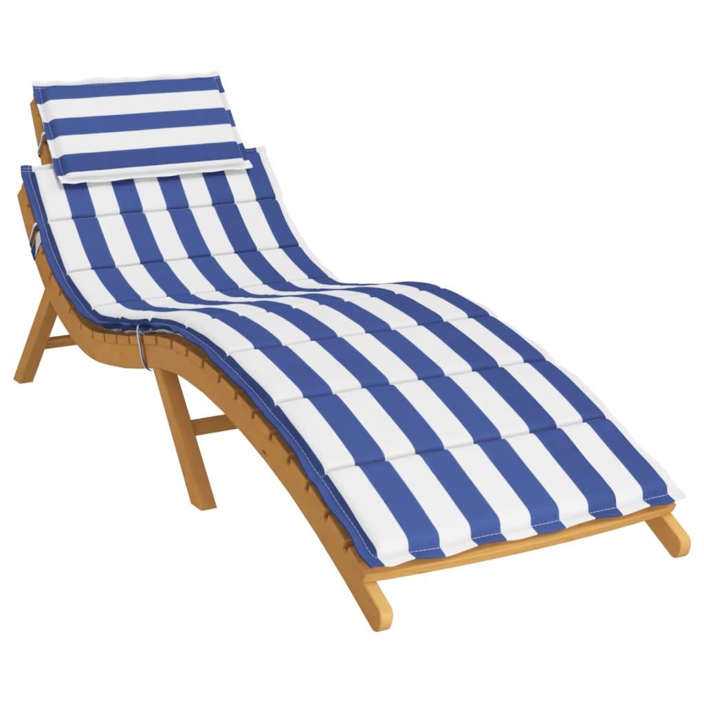 Sun Lounger Cushion Blue&White Stripe Oxford Fabric at Set Shop and Smile