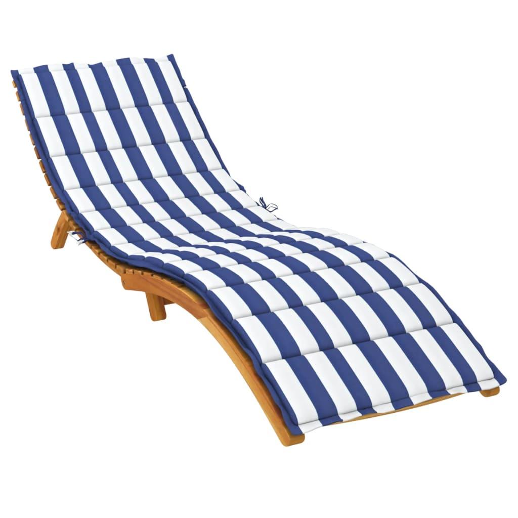 Sun Lounger Cushion Blue&White Stripe Oxford Fabric at Set Shop and Smile