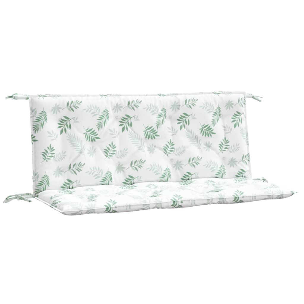 Garden Bench Cushions 2pcs Leaf Pattern 47.2"x19.7"x2.8" Fabric at Set Shop and Smile