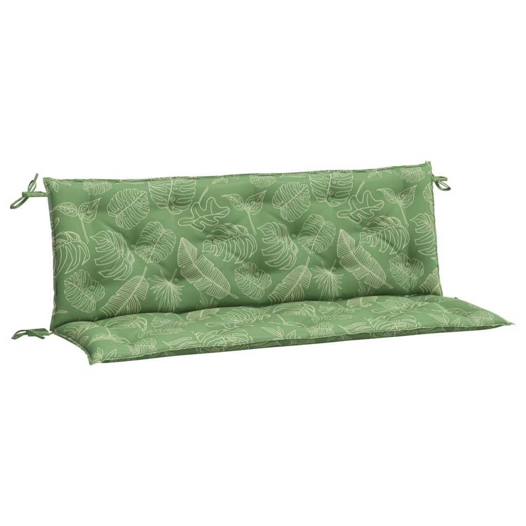 Garden Bench Cushions 2pcs Leaf Pattern 59.1"x19.7"x2.8" Fabric at Set Shop and Smile
