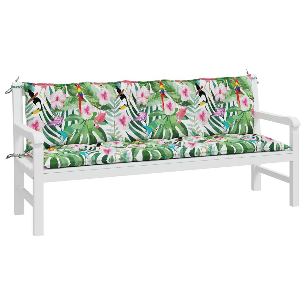 Garden Bench Cushions 2 pcs Multicolor Oxford Fabric at Set Shop and Smile