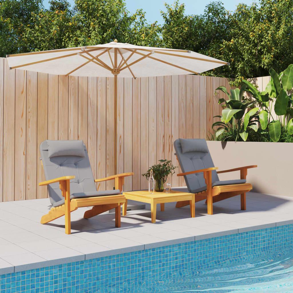 Adirondack Chair Cushions 2 pcs Gray Oxford Fabric at Set Shop and Smile