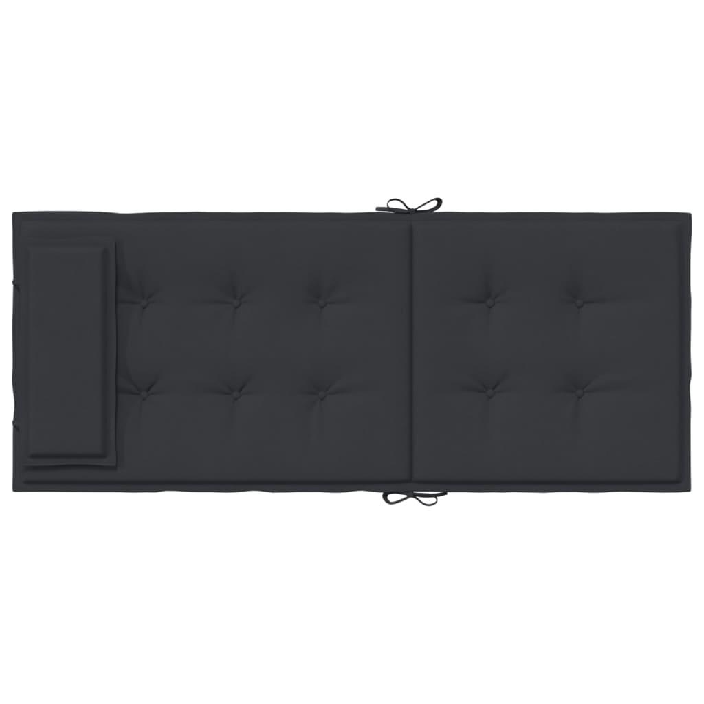 Highback Chair Cushions 2 pcs Black Oxford Fabric at Set Shop and Smile